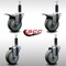 Service Caster 4'' SS Gray Poly Swivel 1'' Expanding Stem Caster Set 2 Total Lock Brakes, 4PK SCC-SSEXTTL20S414-PPUB-2-S-2-1 - alternate 2